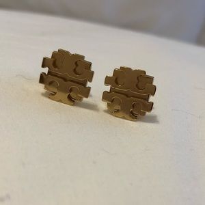 Tory Burch Logo Stud Earrings